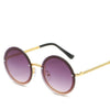 Brand Round Sunglasses Women Luxury Rimless Feamle Shades Europe Popular Ins Sun glasses lunettes de sol femme