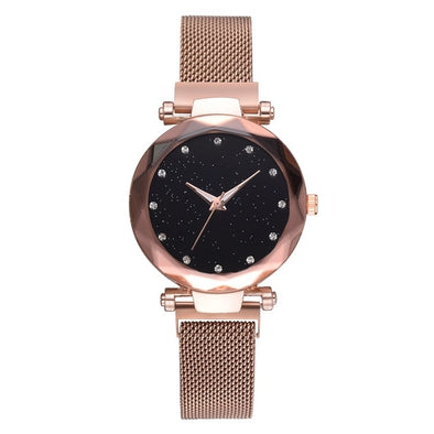 Luxury Women Watches Ladies Magnetic Starry Sky Clock Fashion