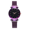 Luxury Women Watches Ladies Magnetic Starry Sky Clock Fashion